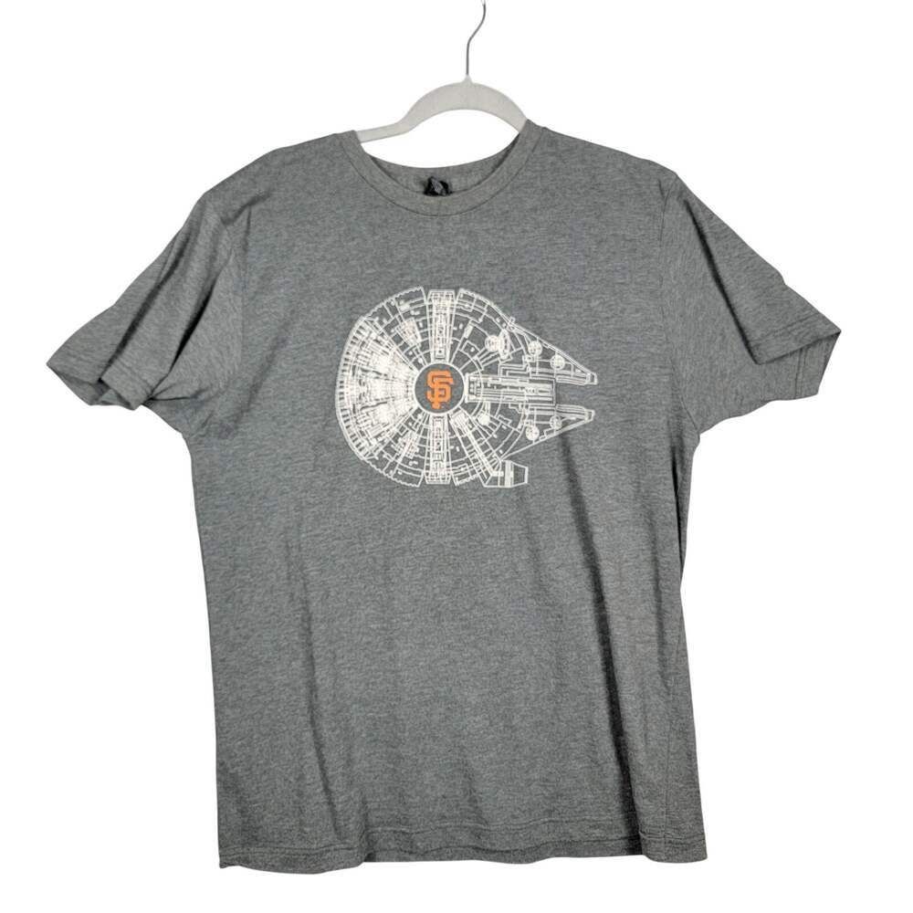 San Francisco Giants Star Wars Han Solo Millennium Falcon Mens Large Gray